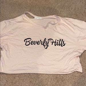 Beverly Hills LA hearts crop top